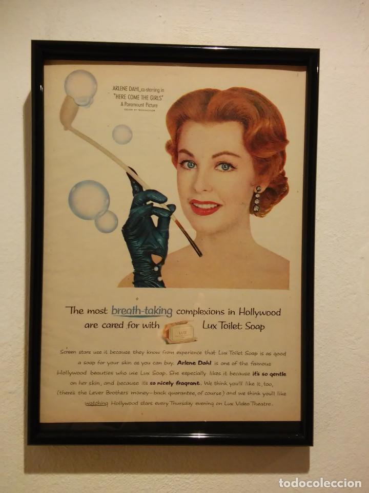 Cin&eacute;ma: ANTIGUO ANUNCIO ENCARTONADO -A4- ARLENE DAHL - COLE - JABON - VINTAGE 50s - LUX TOILET SOAP