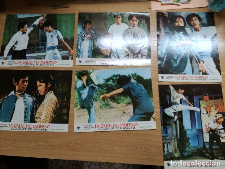 Cine: LA CALLE DEL INFIERNO EL AZOTE DE KUNG-FU 6 FOTOCROMOS