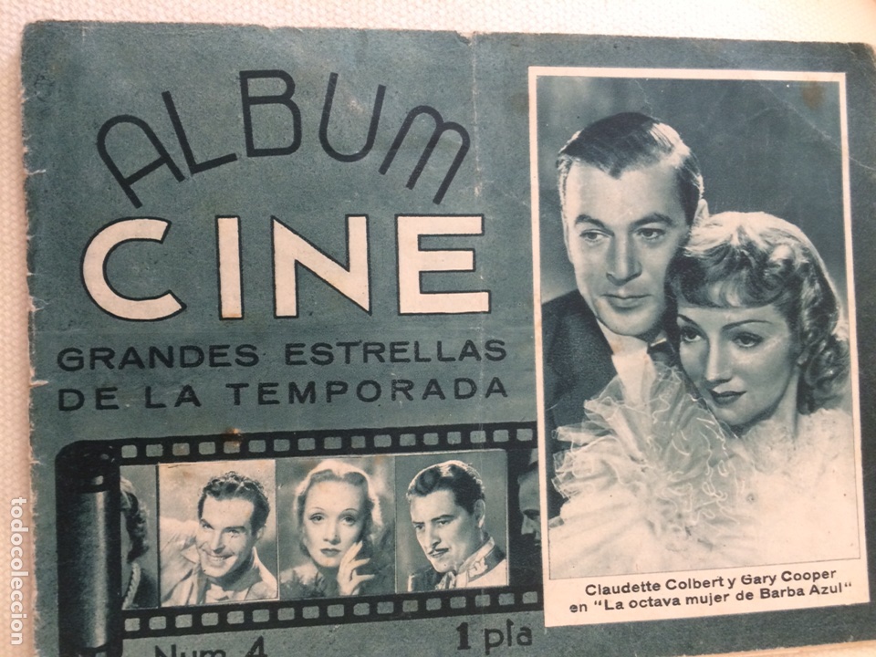 Cine: &Aacute;lbum cine grandes estrellas de la temporada 4.marlene dietrich Gary cooper....
