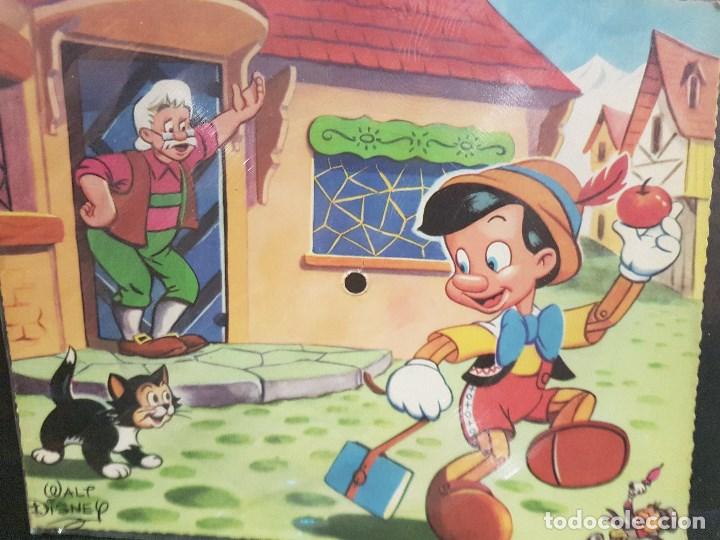 Cine: PINOCHO VA A LA ESCUELA,(AUDIO CUENTO,DISCO)WALT DISNEY,TARJETA FONOSCOPE.