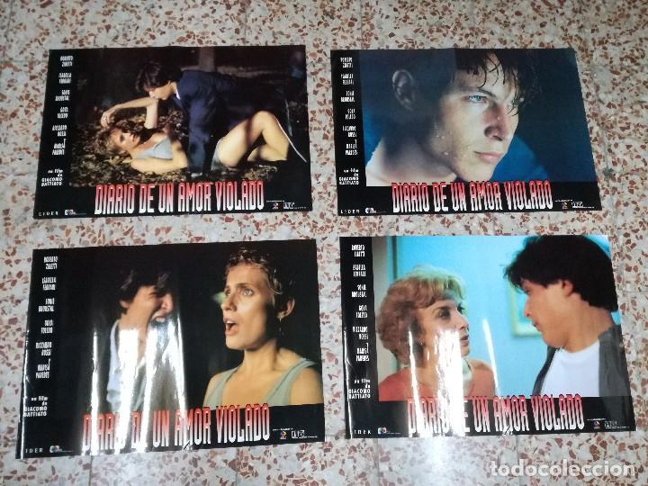 Cine: DIARIO DE UN AMOR VIOLADO. ROBERTO ZIBETTI, ISABELLA FERRARI, .4 FOTOCROMOS GRANDES 45X65 CM