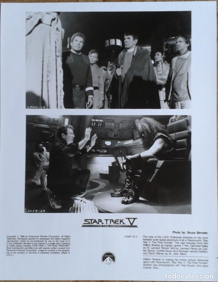Cine: STAR TREK V. ESCENA Y FOTO DE RODAJE. WILLIAM SHATNER, LEONARD NIMOY