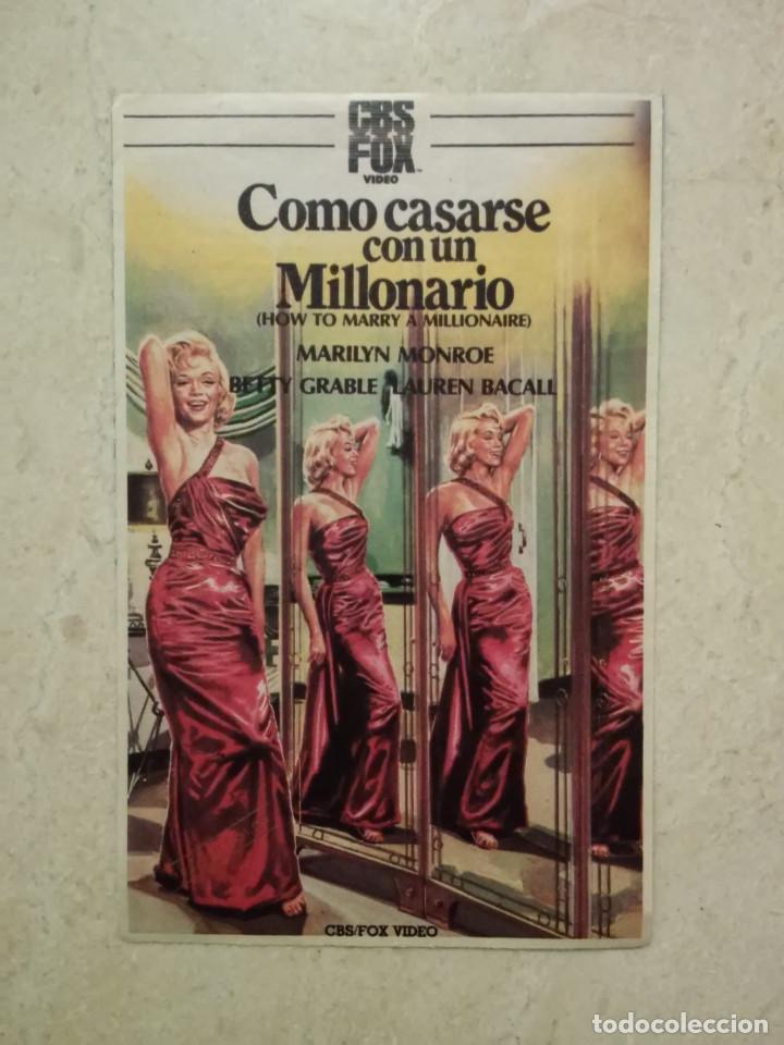 Cine: TARJETA PAPEL -9*13 - COMO CASARSE CON U N MILLONARIO - MARILYN MONROE