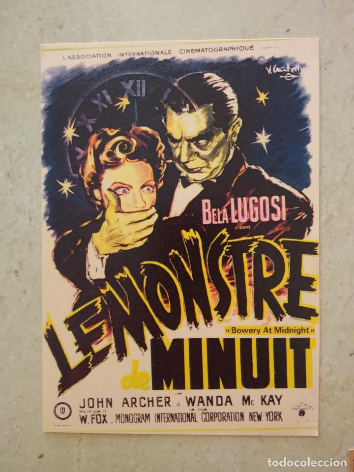 Cine: IMPRESO PAPEL -9*13- BOWERY AT MIDNIGHT - BELA LUGOSI - TERROR