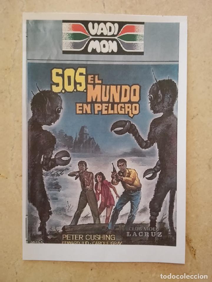 Cine: IMPRESO PAPEL -9*13- SOS EL MUNDO EN PELIGRO - PETER CUSHING - TERROR - CIENCIA FICCION