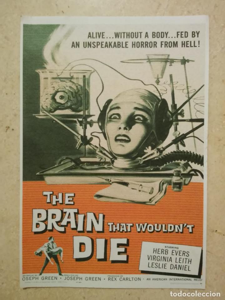 Cine: IMPRESO PAPEL -10*15- THE BRAIN THAT WOULDN'T DIE - CIENCIA FICCION - TERROR