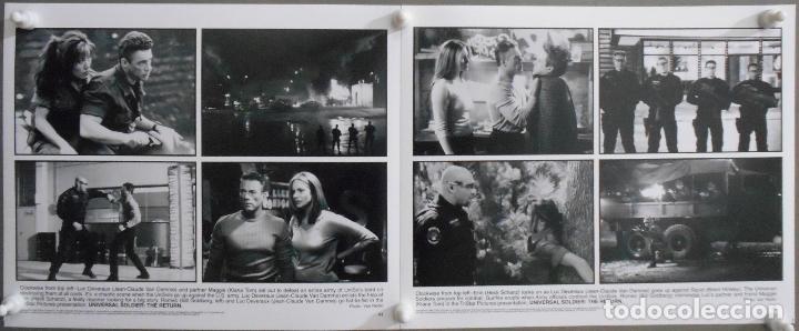 Cinema: F26124 SOLDADO UNIVERSAL EL RETORNO JEAN CLAUDE VAN DAMME 2 FOTOS ORIGINALES B/N AMERICANA