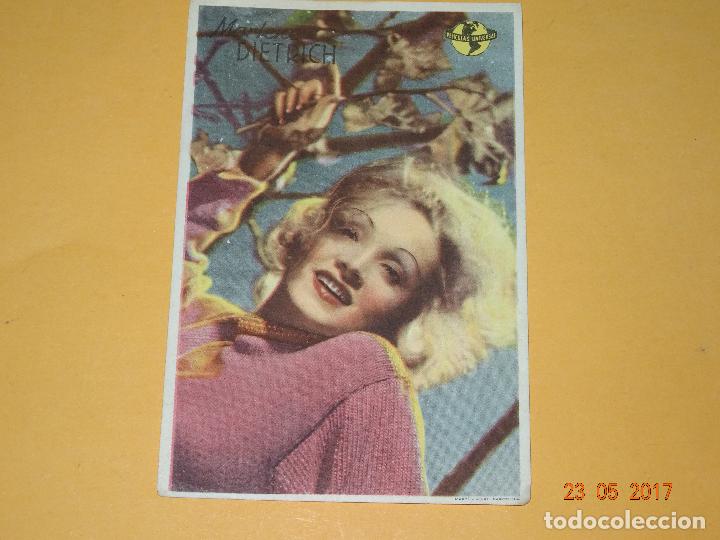 Cine: Pograma de Cine de PEL&Iacute;CULAS UNIVERSAL con MARLENE DIETRICH - A&ntilde;o 1930-40s.