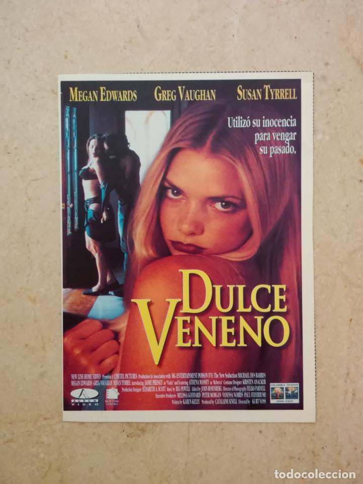 Cine: FICHA COLECCIONABLE -10*15- DULCE VENENO - ALBUM - MEGAN EDWARDS
