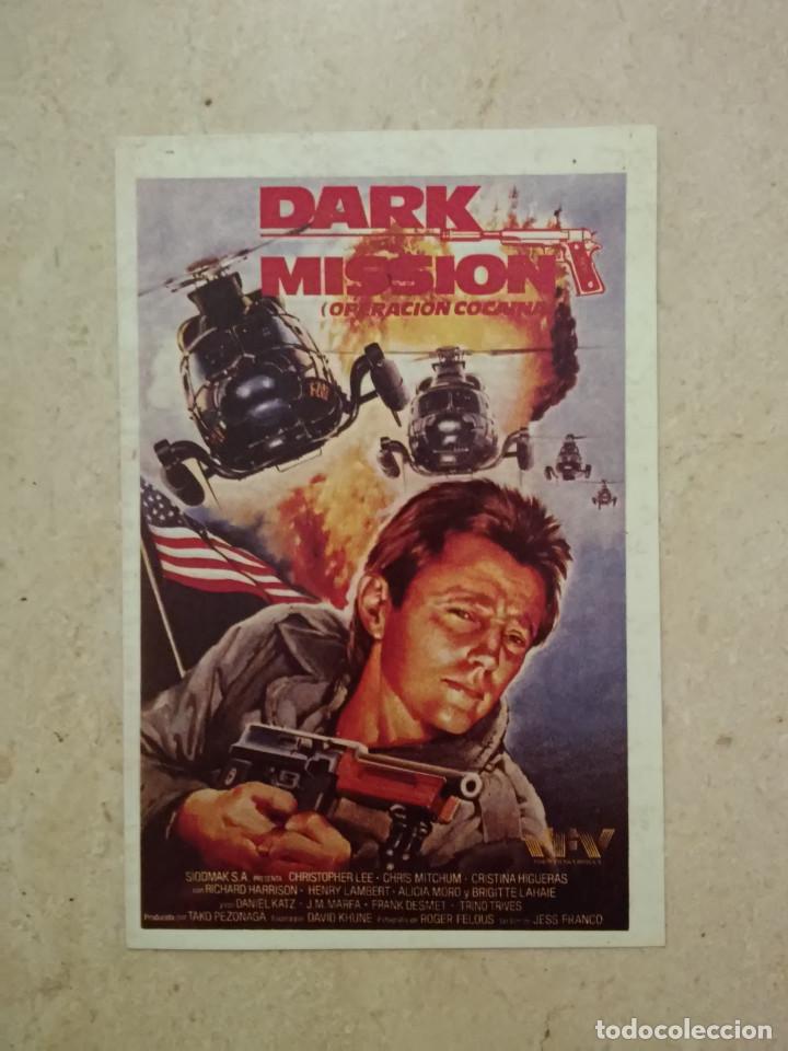 Cine: IMPRESO PAPEL -9*13- DARK MISSION - JESUS FRANCO - GUERRA - CHRISTOPHER LEE