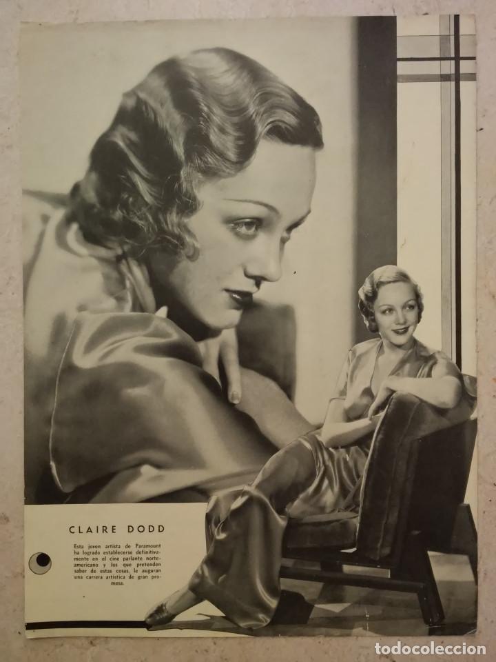 Cinema: ANTIGUA FICHA -A4- CLAIRE DODD & JULIETTE CROMPTON