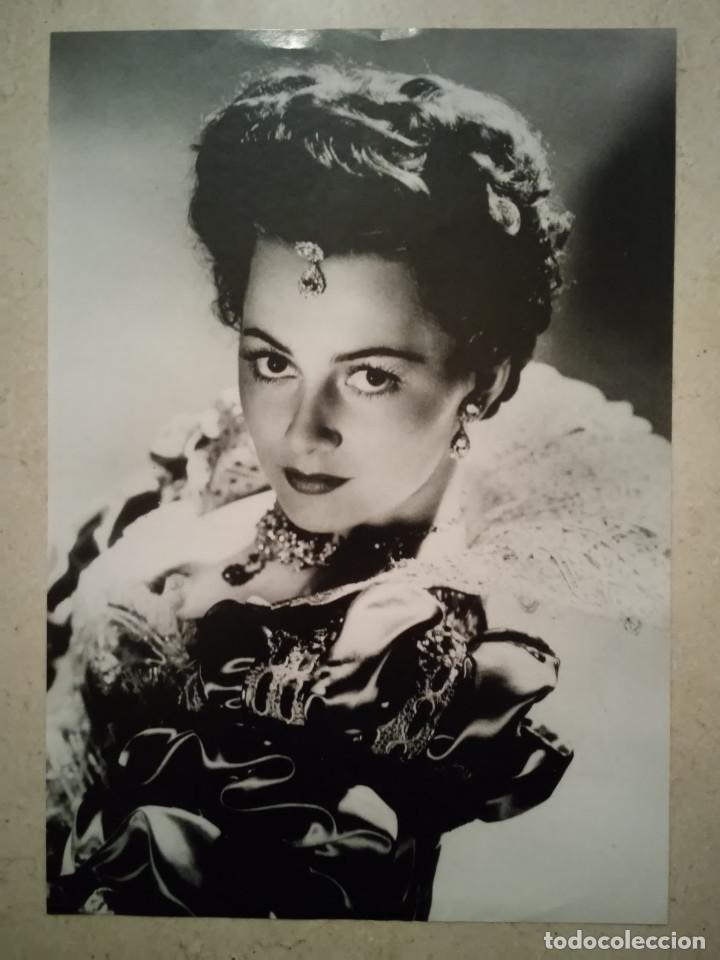 Cine: FICHA COLECCIONABLE -A4- Olivia de Havilland - IDEAL PARA ENMARCAR