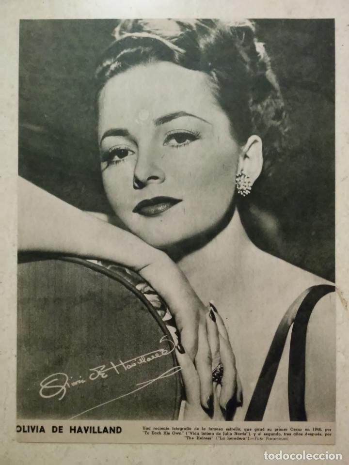 Cine: ANTIGUO ANUNCIO ACARTONADO -A4- Olivia de Havilland