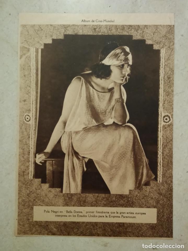 Kino: ANTIGUA FICHA -A4- POLA NEGRI - IDEAL PARA ENMARCAR & CORINNE GRIFFITH