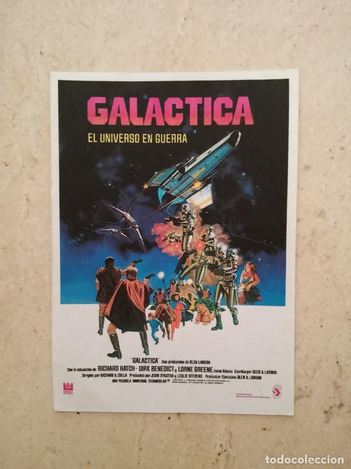 Cine: IMPRESO PAPEL - 9*13- GALACTICA EL UNIVERSO EN GUERRA - ALBUM - RICHARD HATCH - CIENCIA FICCION