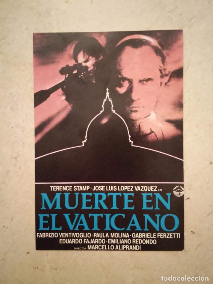 Cine: TARJETA ORIGINAL -10*15- MUERTE EN EL VATICANO - JOSE LUIS LOPEZ VAZQUEZ