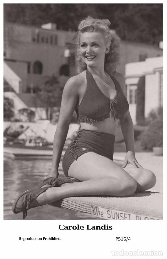 Cine: CAROLE LANDIS - Film star Pin Up PHOTO POSTCARD- Publisher Swiftsure 2000 (P516/4)