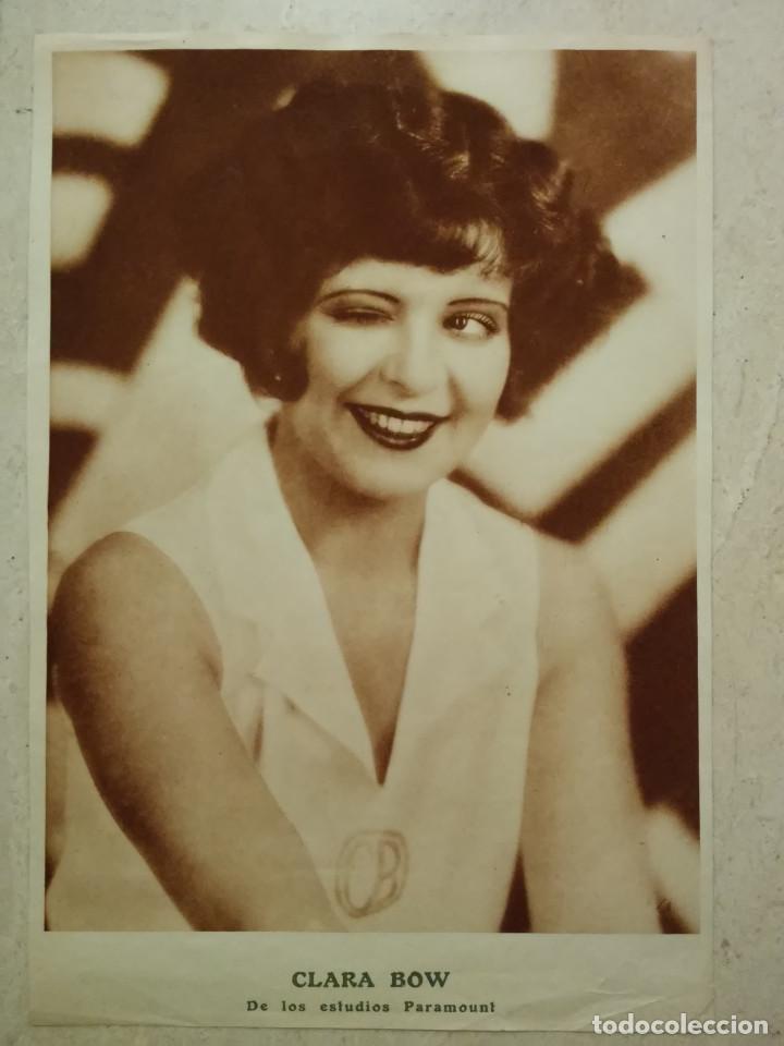 Cine: ANTIGUA FICHA -A4- CLARA BOW - ENMARCABLE