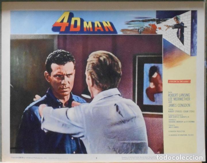 Cinema: LCJ 903 4D MAN ROBERT LANSING LEE MERIWETHER SCI-FI LOBBY CARD ORIGINAL AMERICANO