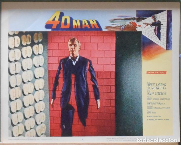 Cinema: LCJ 906 4D MAN ROBERT LANSING LEE MERIWETHER SCI-FI LOBBY CARD ORIGINAL AMERICANO