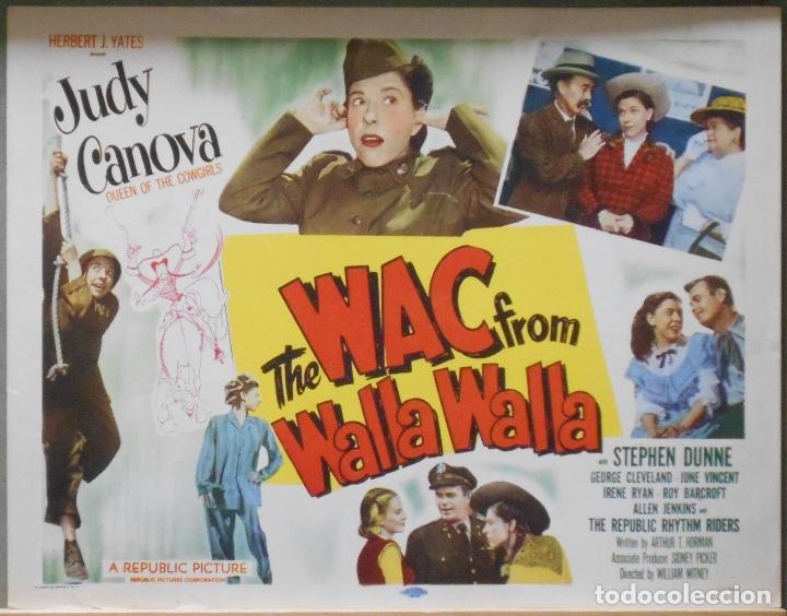 Cine: LCJ 915 THE WAC FROM WALLA WALLA JUDY CANOVA TITTLE LOBBY CARD ORIGINAL AMERICANO