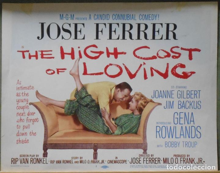 Cinema: LCJ 937 THE HIGH COST OF LOVING JOSE FERRER GENA ROWLANDS TITLE LOBBY CARD ORIGINAL AMERICANO