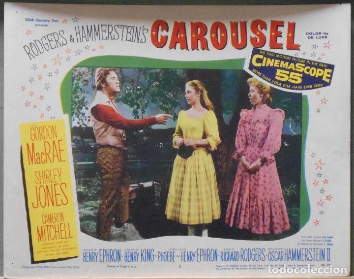 Cine: LCJ 939 CARRUSEL CAROUSEL SHIRLEY JONES GORDON MACRAE LOBBY CARD ORIGINAL AMERICANO