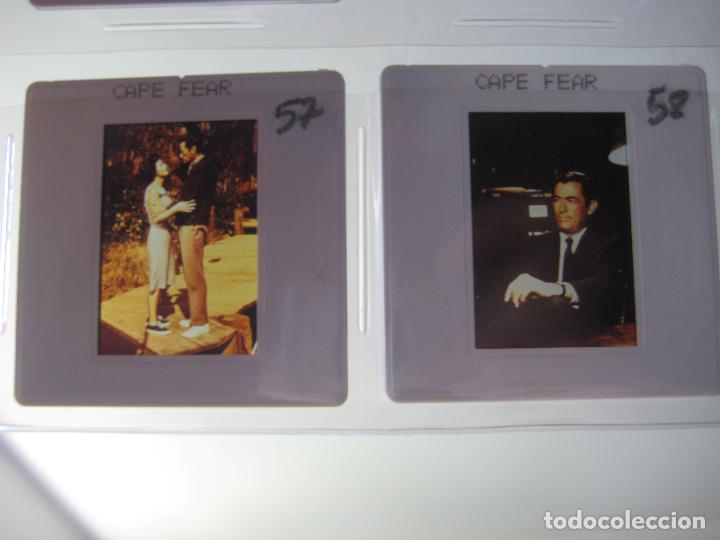 Cine: Diapositiva Slide PROMOCIONAL para prensa - El cabo del miedo - CAPE FEAR - GREGORY PECK terror 1962