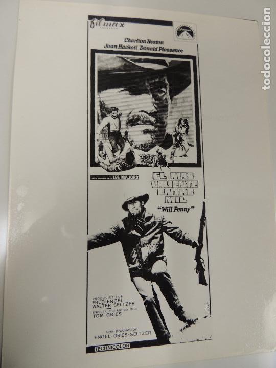 Cine: el mas valiente entre mil - foto b/n original - charlton heston donald pleasence filmax