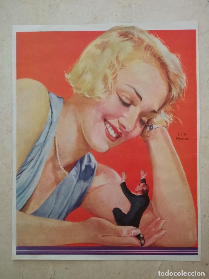 Cine: ANTIGUA FICHA COLECCIONABLE -20*25- LEILA HYAMS Y HELEN TWELVETREES