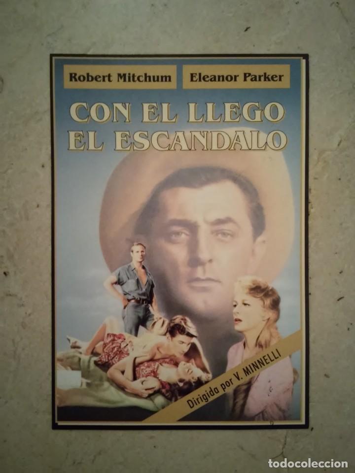 Cine: IMPRESO ORIGINAL -10*15- CON EL LLEGO EL ESCANDALO - COLE ELEANOR PARKER - ROBERT MITCHUM