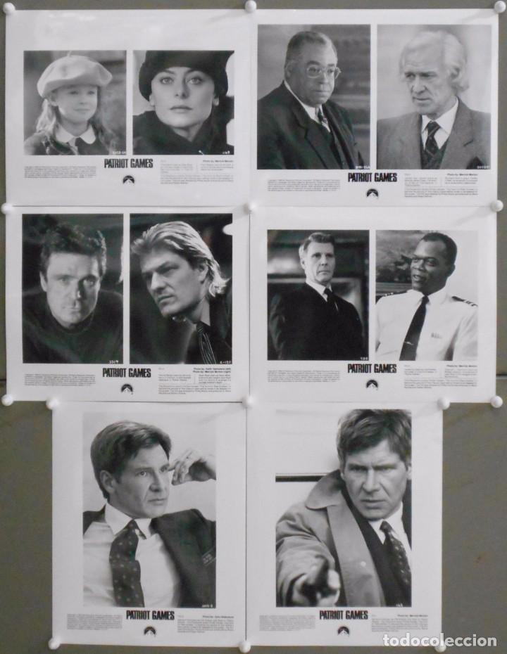 Cine: F23681D JUEGOS DE PATRIOTAS HARRISON FORD 6 FOTOS b/n ORIGINALES AMERICANAS 20x25