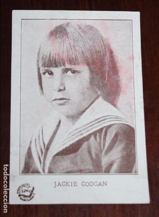 Cine: Cromo de Cine de Jackie Coogan, ed. Pi&ntilde;ol, reverso sin publicidad, mide 12,4 x 8,2 cms.