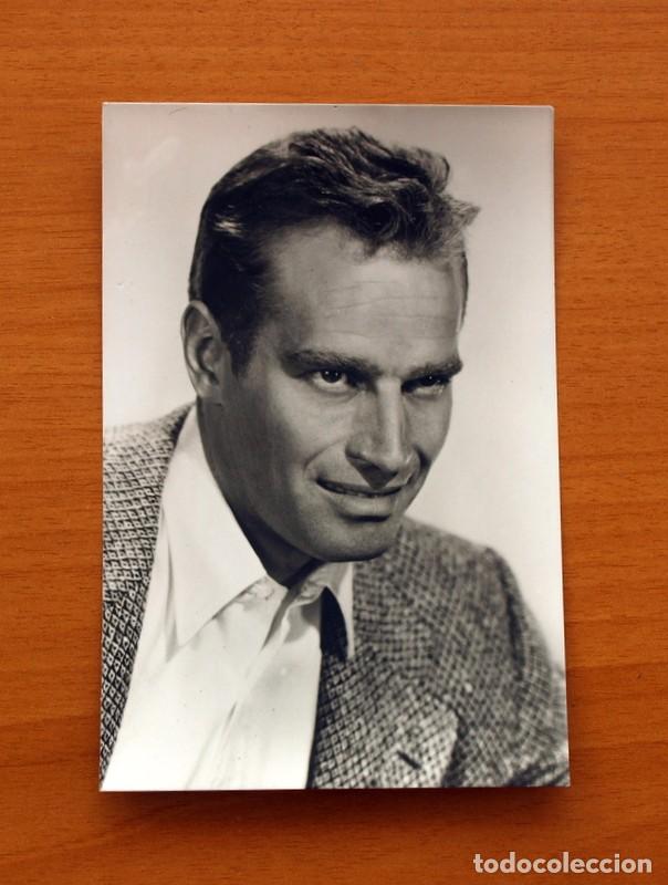 Cine: Foto Postal - Charlton Heston - Sin circular - Tama&ntilde;o 14x9