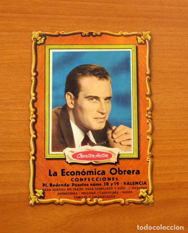 Cine: Charlton Heston - U-1348, de la pel&iacute;cula, Ciudad en sombras - Postal publicitaria - Tama&ntilde;o 17x12