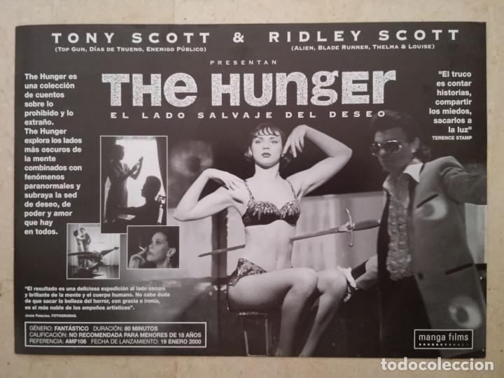 Cine: PUBLICIDAD ORIGINAL -A4- THE HUNGER - ARCHIVO - RIDLEY SCOTT