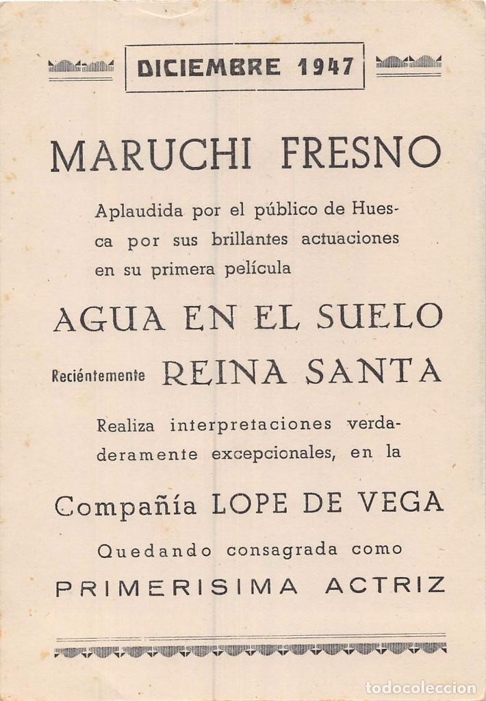 Cine: MARUCHI FRESNO DE LA COMPA&Ntilde;IA LOPE DE VEGA.- DICIEMBRE 1947