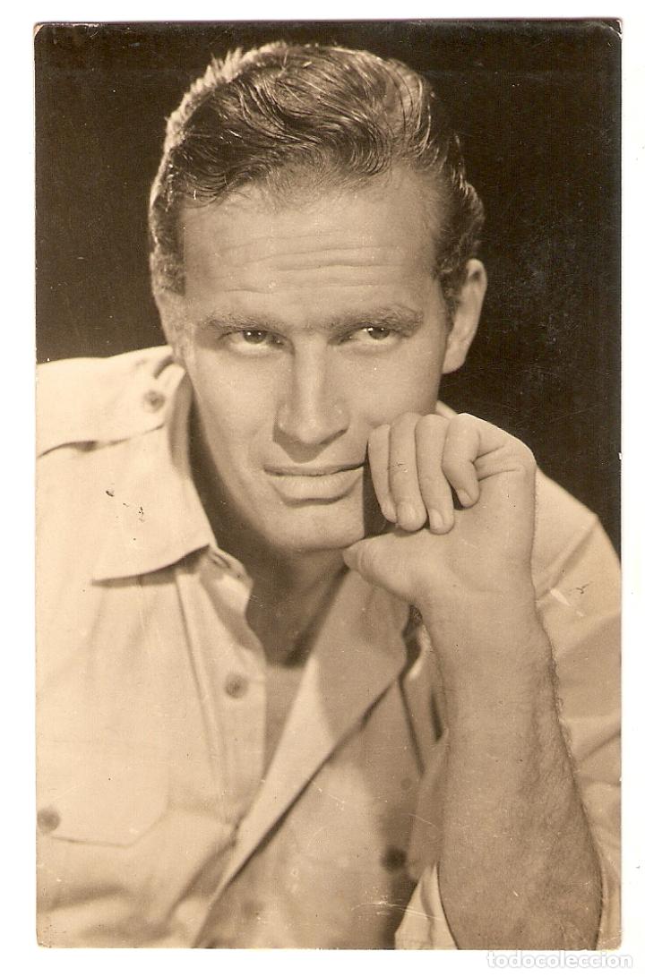 Cine: POSTAL - CHARLTON HESTON - PROTAGONISTA DE LA PEL&Iacute;CULA: HORIZONTES DE GRANDEZA