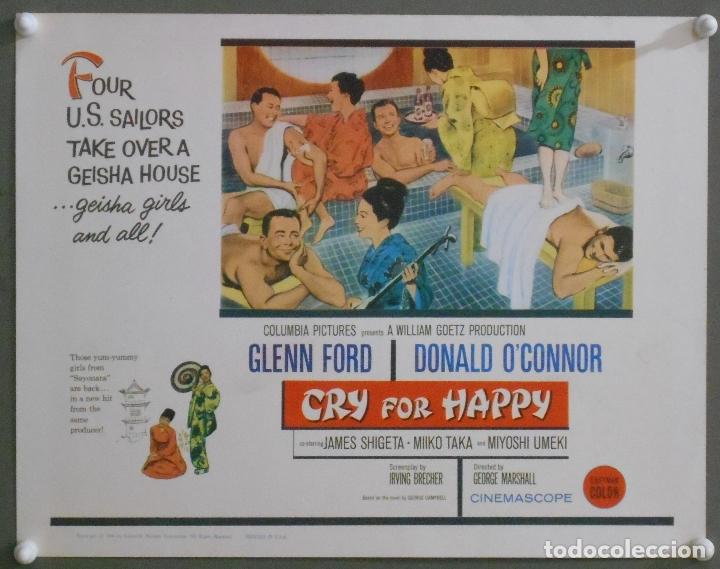 Kino: LCJ 954 LA CASA DE LAS TRES GEISHAS GLENN FORD DONALD O'CONNOR TITLE LOBBY CARD ORIGINAL AMERICANO