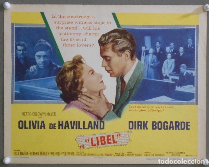 Kino: LCJ 955 LA NOCHE ES MI ENEMIGA OLIVIA DE HAVILLAND DIRK BOGARDE TITLE LOBBY CARD ORIGINAL AMERICANO