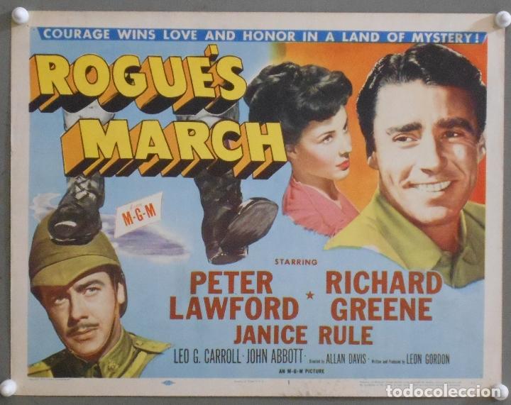 Kino: LCJ 956 ROGUE'S MARCH PETER LAWFORD RICHARD GREEN JANICE RULE TITLE LOBBY CARD ORIGINAL AMERICANO