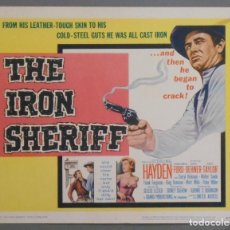 Cine: LCJ 977 THE IRON SHERIF STERLING HAYDEN WESTERN TITLE LOBBY CARD ORIGINAL AMERICANO