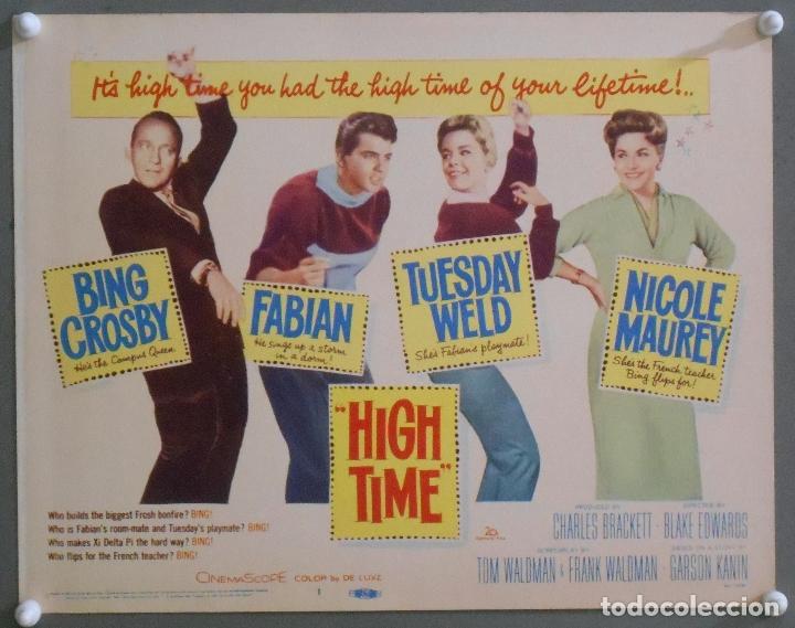Cinema: LCJ 985 HIGH TIME BING CROSBY TUESDAY WELD FABIAN TITLE LOBBY CARD ORIGINAL AMERICANO
