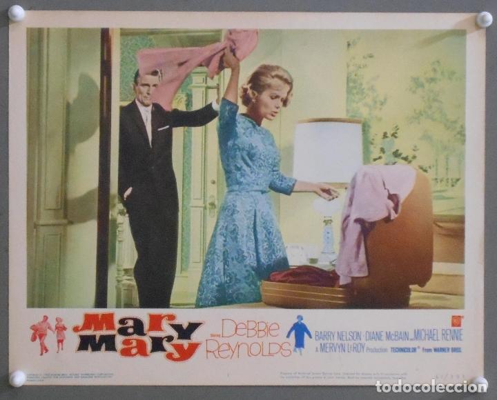 Cinema: LCJ 1003 MARY MARY DEBBIE REYNOLDS MICHAEL RENNIE LOBBY CARD ORIGINAL AMERICANO