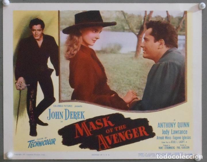 Cine: LCJ 1008 LA ESPADA DE MONTECRISTO JOHN DEREK ANTHONY QUINN LOBBY CARD ORIGINAL AMERICANO
