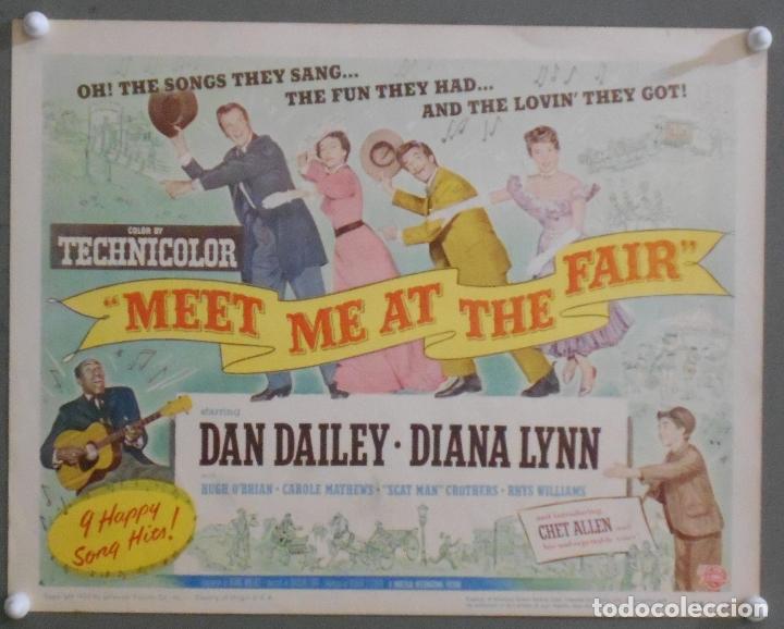 Cine: LCJ 1010 MEET ME AT THE FAIR DOUGLAS SIRK DAN DAILEY DIANA LYNN TITLE LOBBY CARD ORIGINAL AMERICANO