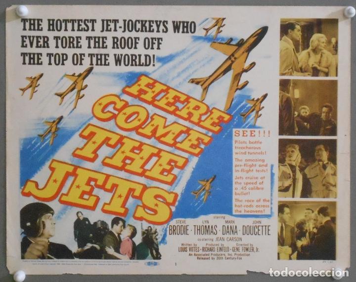 Cine: LCJ 1011 HERE COME THE JETS STEVE BRODIE AVION REACTOR TITLE LOBBY CARD ORIGINAL AMERICANO
