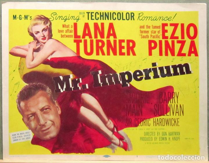 Cine: LCJ 1284 MR IMPERIUM LANA TURNER TITLE LOBBY CARD ORIGINAL AMERICANO