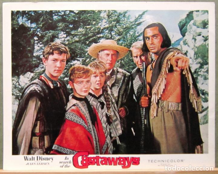 Cine: LCJ 1217 LOS HIJOS DEL CAPITAN GRANT HAYLEY MILLS JULIO VERNE WALT DISNEY LOBBY CARD ORIG AMERICANO