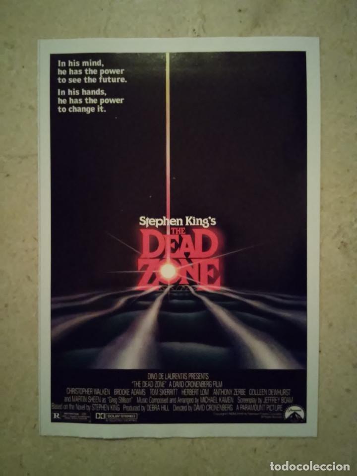 Cine: FICHA COLECCIONABLE -10*15- LA ZONA MUERTA - STEPHEN KING - ARCHIVO - TERROR